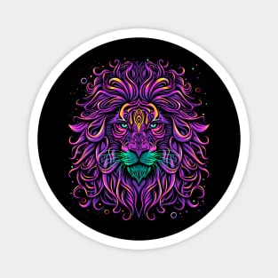 Lion vintage face Magnet